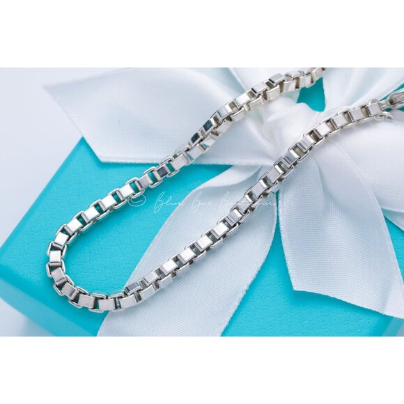 Tiffany & Co. Venetian Link Chain Bracelet 925 Sterling Silver 7.5" Unisex Brace - Picture 8 of 9